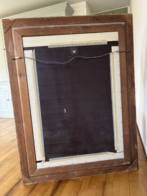 Image 1 of Large French Louis-Philippe bevelled mercury mirror, circa 1840-60