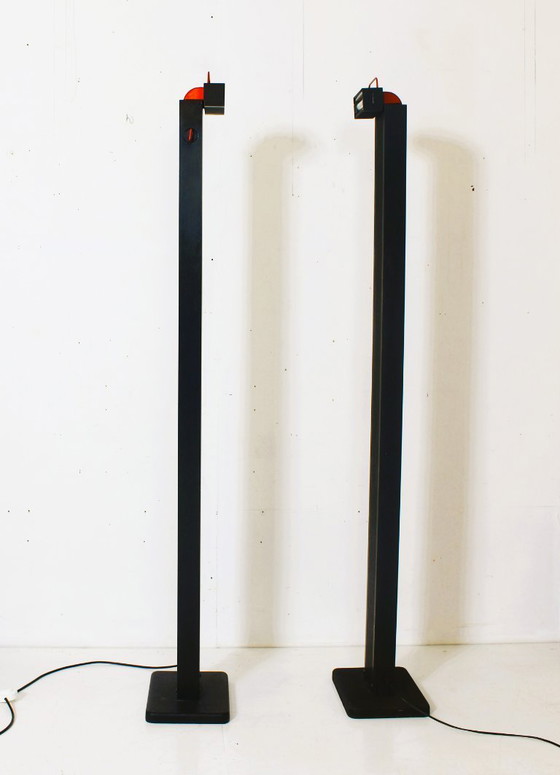 Image 1 of Pair of Vintage Italian Zagar floor  lamps by Silvio Carpani for Stilnovo, 1970s