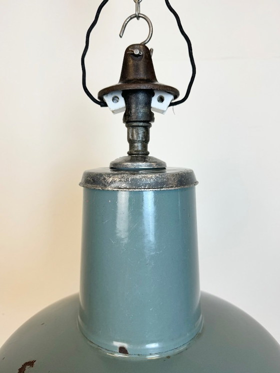 Image 1 of Industrial Grey Enamel Pendant Lamp from Siemens, 1930s