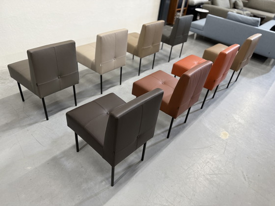 Image 1 of 8 Gelderland 7714 Sedia Button Sedia di design in pelle