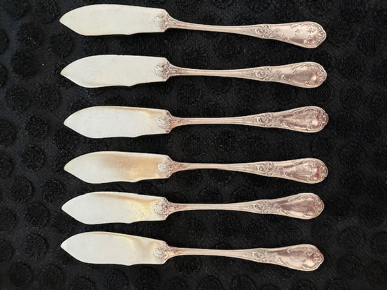 Image 1 of 6 cubiertos de pescado plateados