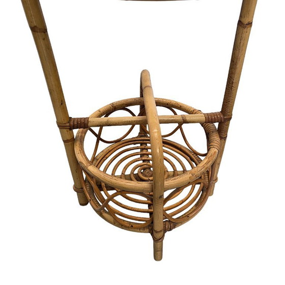 Image 1 of Étagère vintage in rattan italiano degli anni '60