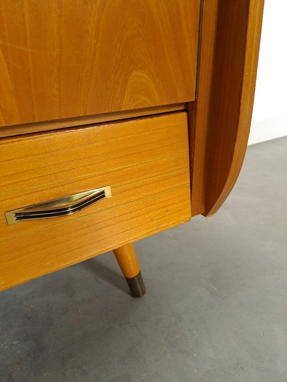 Image 1 of TV audio LP furniture with brass handles and slanted legs
