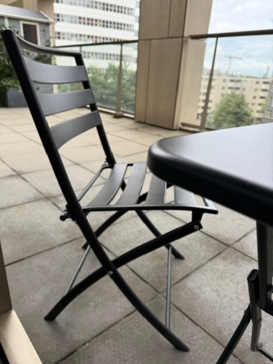 Image 1 of Garden/Terrace Table with 2 Chairs, Foldable
