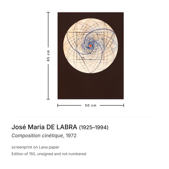 Image 1 of José Maria DE LABRA Kinetic Composition Siebdruck 1972
