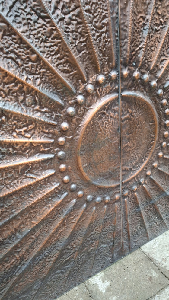 Image 1 of Brutalist brutalusm ornament deur vintage