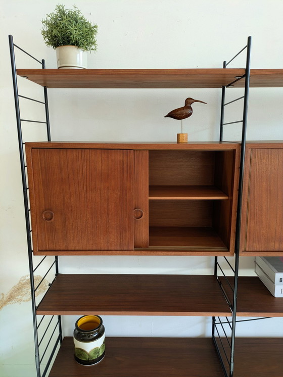 Image 1 of Système mural modulaire vintage en teck, WHB Möbel