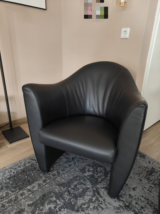 Leolux Sjamaan 2 stuks zwart leder