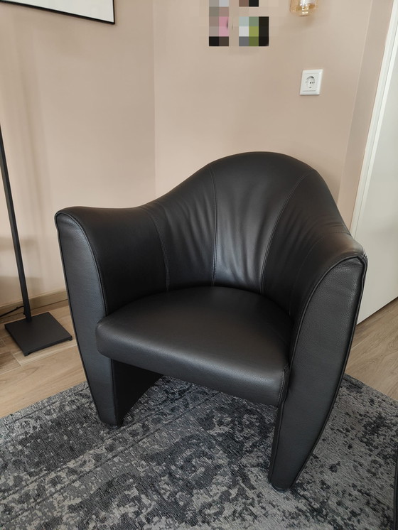 Image 1 of Leolux Sjamaan 2 stuks zwart leder