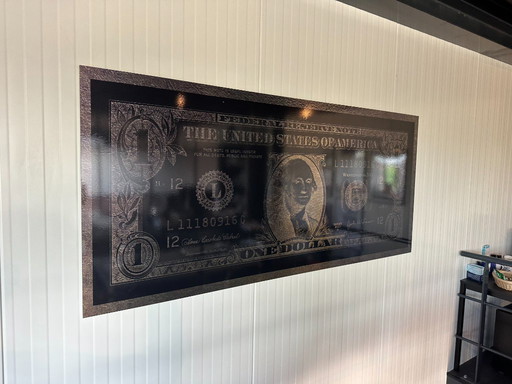 Cuadro AluArt de Dollar Washington GLAM006 90 x 200 cm
