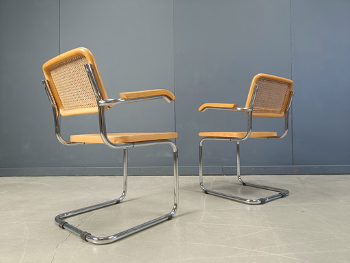 Satz von 4 Sesseln im Stil von Marcel Breuer, Italien, 1970er Jahre