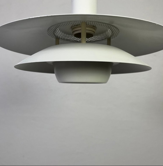 Rare vintage Danish Layered Pendant Lamp – Jeka Belysning – Aluminium (photo 9 of 11)