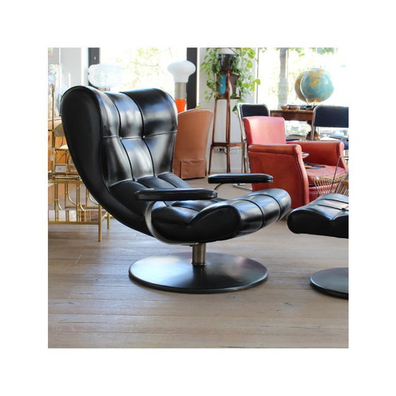 Image 1 of Fauteuil met poef