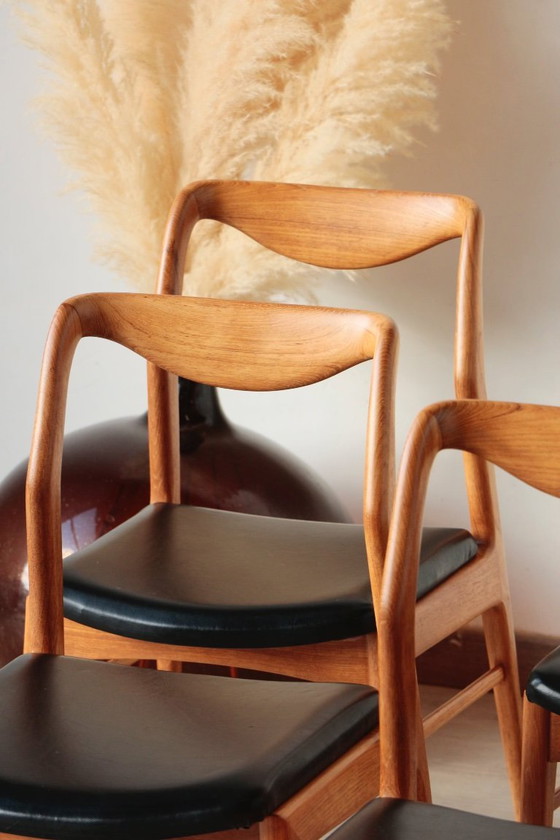 Image 1 of Set of 6 Vintage Scandinavian Teak Chairs – 1960s