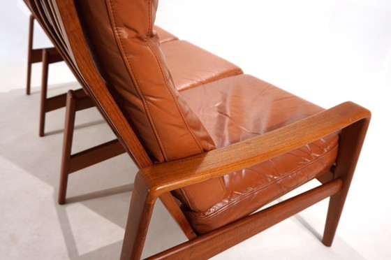 Image 1 of Komfort 3-seater leather sofa by Arne Wahl Iversen, 1960