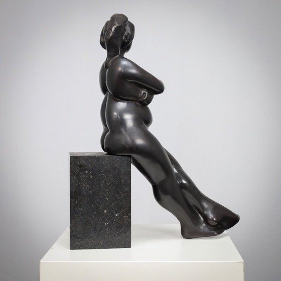 Image 1 of Seated Female Sculpture by Francine Govers, Netherlands, 1990s