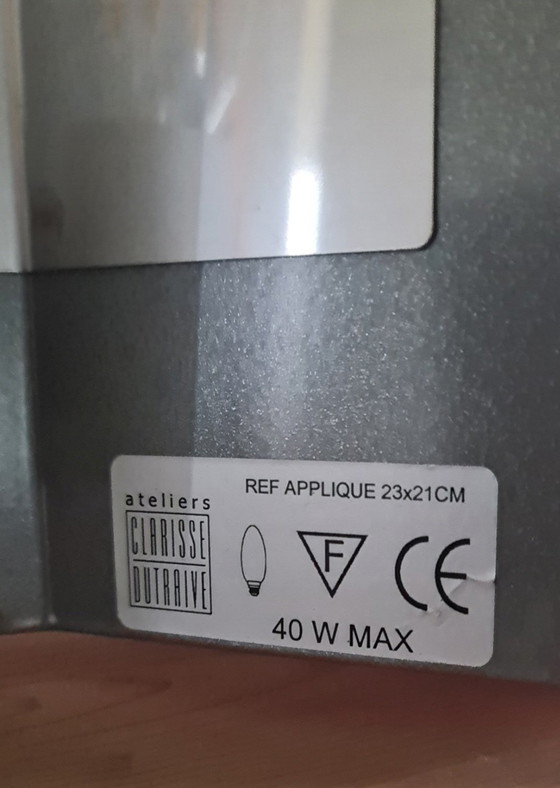 Image 1 of 2 glaskunst wandlampen van Clarisse Dutraive '90