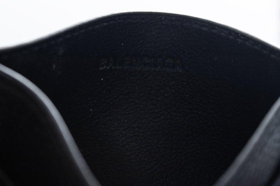 Image 1 of Balenciaga, black leather card holder with key ring