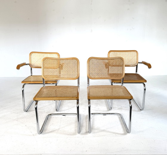 Image 1 of 4x vintage Cesca eetkamerstoel, Italië ‘70