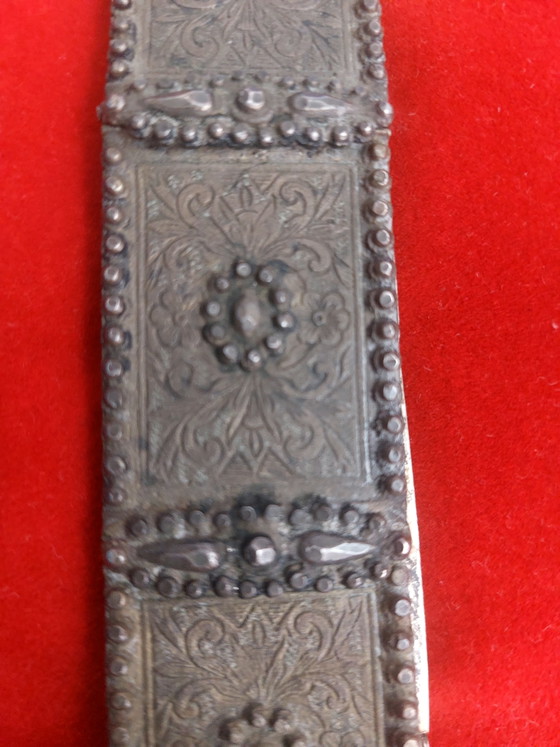 Antique Ottoman Stamped Silver Wedding Belt – 19th Century – gelin kemeri, Decorative Objects (photo 11 of 11)