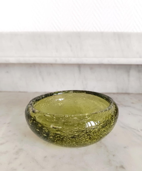 Image 1 of Biot style bubble glass ashtray