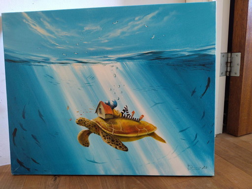 Adam Burczyc - Helper | Oil paint 40 x 30 cm
