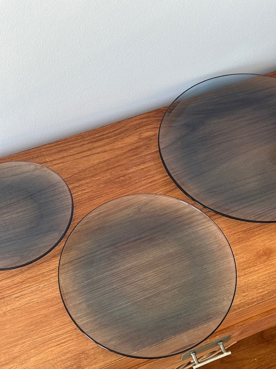 Vintage Blauwe Glazen Bordenset (12-Delig) – Mid Century / Retro – Servies, Glass (photo 6 of 6)