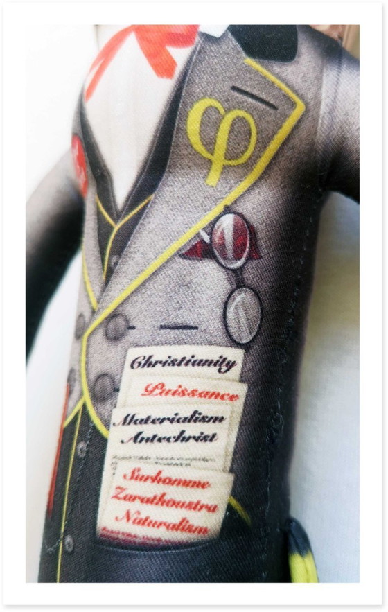 Image 1 of Sculpture philosophique de Friedrich Nietzsche | Poupée d'art design | Objet de décoration intellectuelle