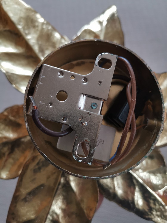 Image 1 of Bloemvormige wandlamp uit het midden van de 20e eeuw van Willy Daro, Hollywood Regency, vintage uit de jaren 70