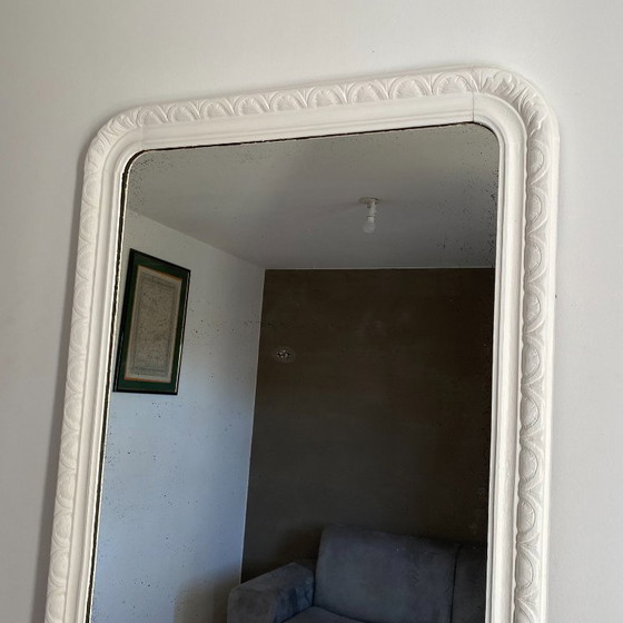 Image 1 of Specchio Luigi Filippo, fine XIX secolo. Bianco. 145x90.