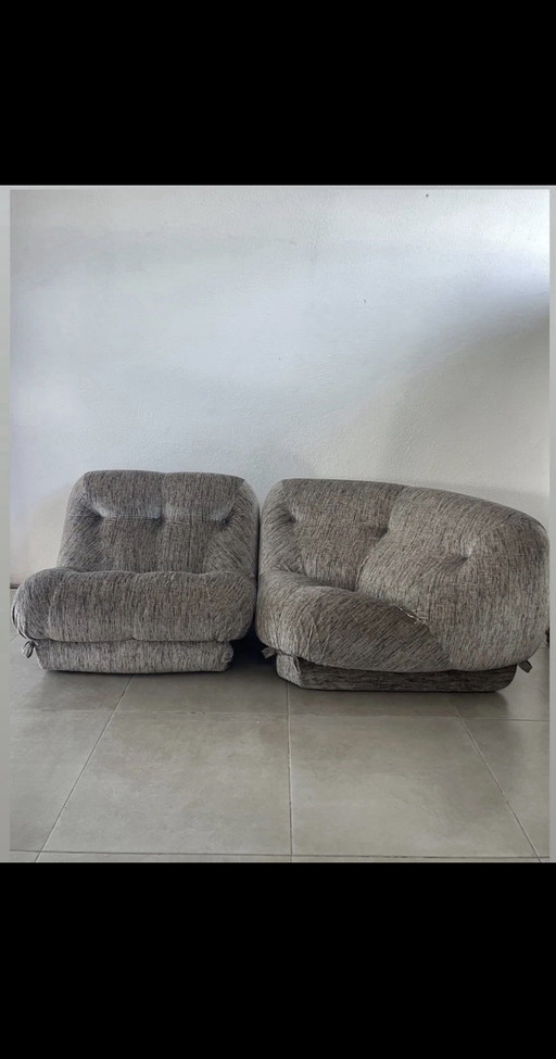 Modulares Sofa "Nuvolone" Rino Maturi für MIMO Padova – 70er Jahre (2 Module)