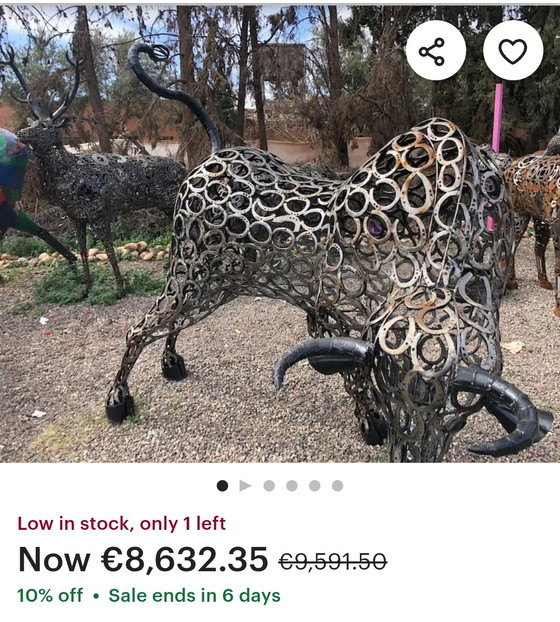 Image 1 of Opera d'arte - CACTUS di Patrick Gray (USA) 2020 - ferri di cavallo/chiodi