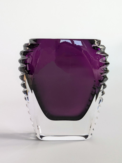 Vase en cristal Amethyst | Beyer & Co Germany | 1970's