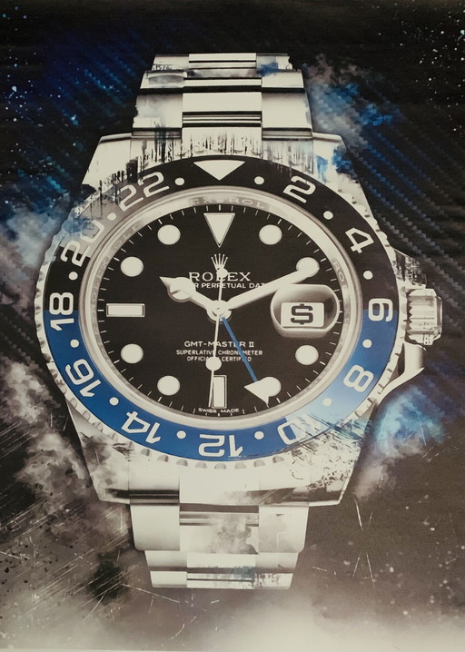 Rolex: Gmt Master "Batman" (Black- Blue Bezel, Oyster Bracelet).