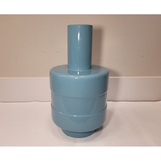 Image 1 of Pair of vintage blue vases by Roche Bobois, France