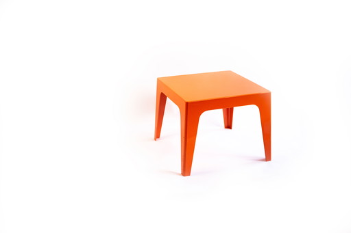 80s, orange side table VINTAGE