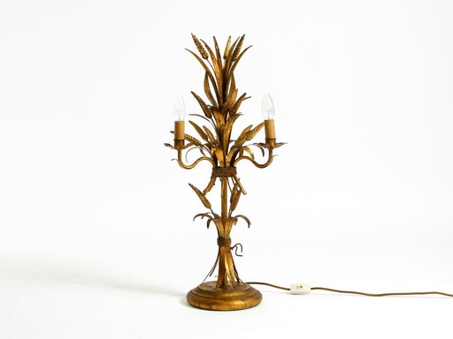 Bellissima lampada da tavolo floreale originale degli anni '70 di Hans Kögl a forma di covone di grano