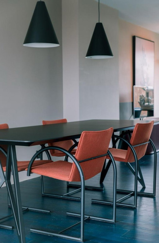 Set van 4 Cirkel 1 eetkamerstoelen - Boonzaaijer & Mazairac - 80’s Nederlands Design