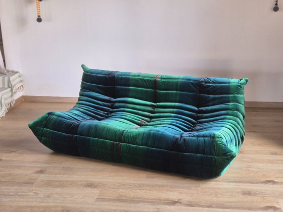 Image 1 of Togo Sofa 3 seater in Velvet by Michel Ducaroy for Ligne Roset