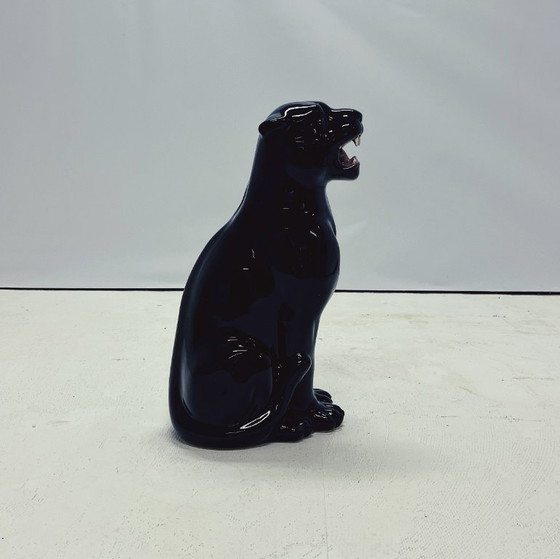 Image 1 of Zwarte Panter Beeld Keramiek