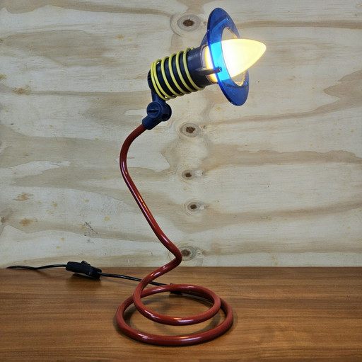 Lampe de table vintage Esto Austria style Memphis (design années 80) Lampe de bureau style Memphis (colorée)