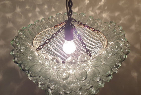 Image 1 of Suspension vintage en verre de Murano motif raisin XL