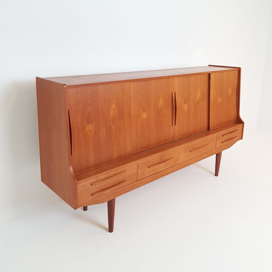 Vintage Deens Highboard Teak Houten Wandkast | Kast – Wood (photo 3 of 15)