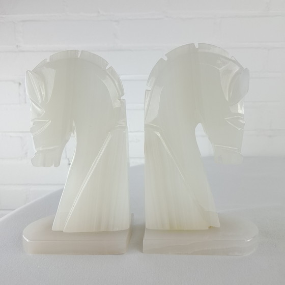 Image 1 of Vintage boekensteunen onyx 