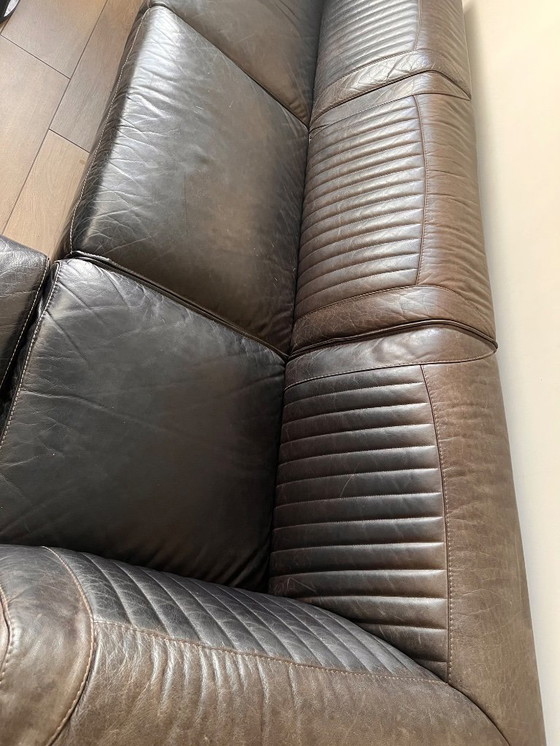 Image 1 of Buffalo leather hoekbank 