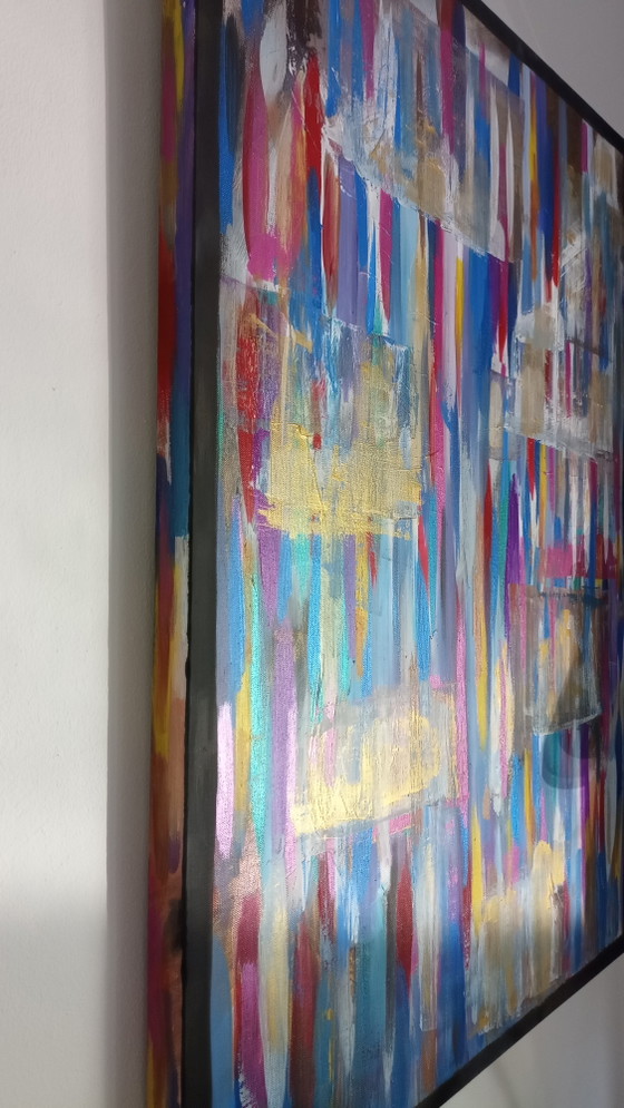 Image 1 of T. van Steenbergen Abstract "HOPE" 70 x 100 cm nuovo.