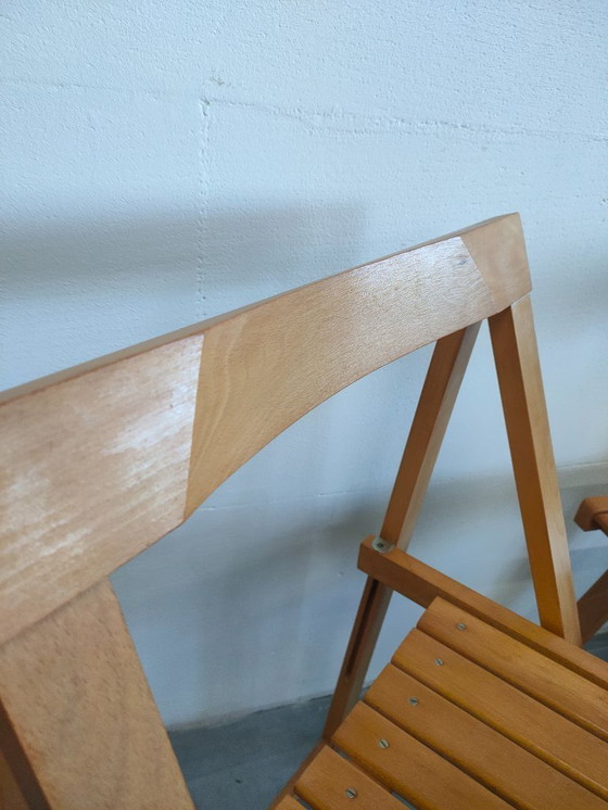 Image 1 of Set van 2 vintage Aldo Jacober model Trieste stijl jaren 60 'caned'houten stoelen