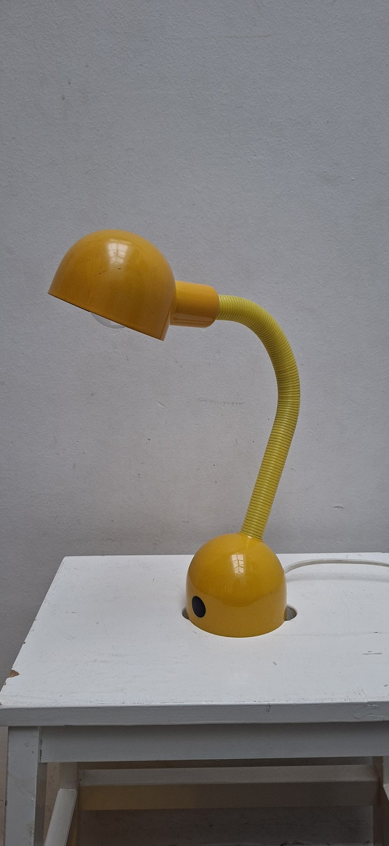 Image 1 of Vintage bureaulamp - Eyeball - Geel - Space age