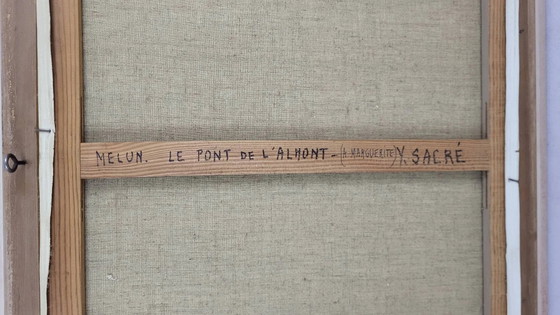Quadro HST "Melun - Il ponte dell'Almont" – Dipinti e disegni, Canvas (photo 8 of 8)