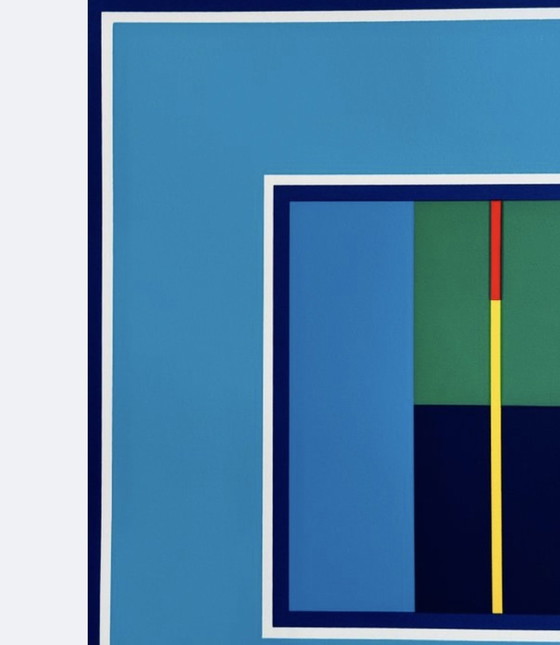 Image 1 of Léon Wuidar ( 1938 ) rare constructivist silkscreen from 1986